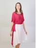 Layered Short-Sleeve Shift Dresss